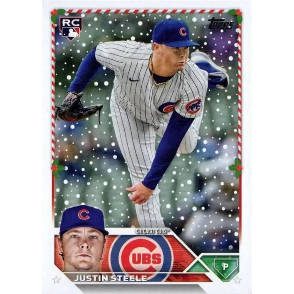 2023 Topps Holiday Justin Steele RC H191 Chicago Cubs